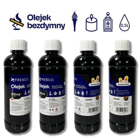 Paliwo olej do lamp, pochodni i świec 500ml BEZZAPACHOWY Paliwo olej do lamp, pochodni i świec 500ml BEZZAPACHOWY