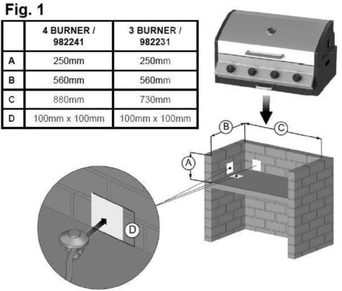 Grill gazowy do zabudowy CADAC MERIDIAN 3-palnikowy Grill gazowy do zabudowy CADAC MERIDIAN 3-palnikowy