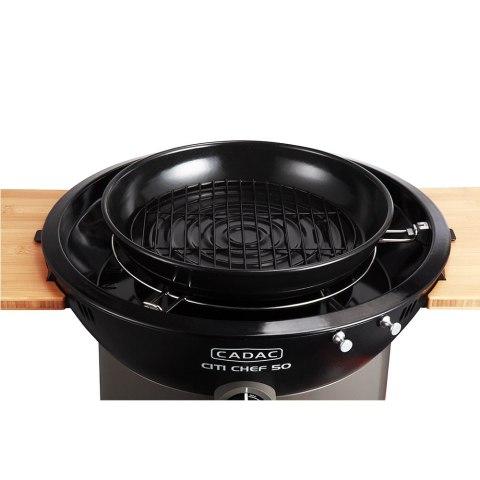 Grill gazowy na kółkach CADAC City Chef 49cm z bocznymi półkami Grill gazowy na kółkach CADAC City Chef 49cm z bocznymi półkami