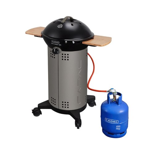 Grill gazowy na kółkach CADAC City Chef 49cm z bocznymi półkami Grill gazowy na kółkach CADAC City Chef 49cm z bocznymi półkami
