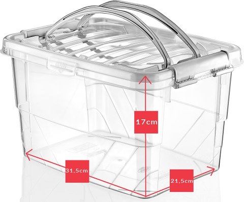 Pojemnik plastikowy 7,0L PROSTOKĄT MULTI BOX z pokrywką i uchwytem Pojemnik plastikowy 7,0L PROSTOKĄT MULTI BOX z pokrywką i uchwytem