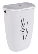 Kosz na pranie FLORA z pokrywą 40L SZARY