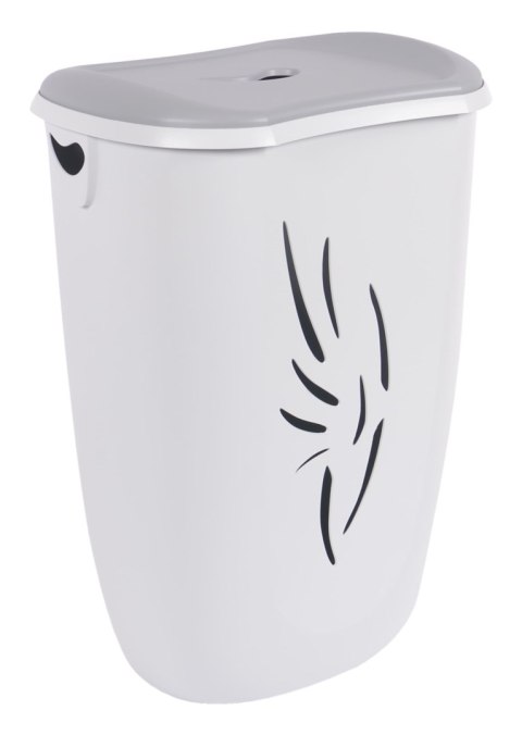 Kosz na pranie FLORA z pokrywą 40L SZARY Kosz na pranie FLORA z pokrywą 40L SZARY