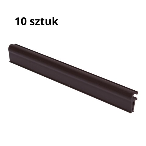 Klipsy do taśm ogrodzeniowych 10 szt. STANDARD BRĄZOWE Klipsy do taśm ogrodzeniowych 10 szt. STANDARD BRĄZOWE
