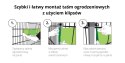 Klipsy do taśm ogrodzeniowych 10 szt. STANDARD BRĄZOWE