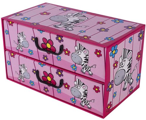 Pudełko kartonowe 2 szuflady poziome SAWANNA ZEBRA Pudełko kartonowe 2 szuflady poziome SAWANNA ZEBRA