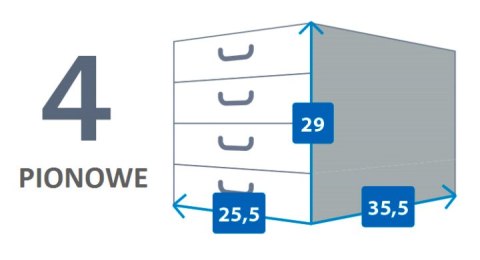 Pudełko kartonowe 4 szuflady pionowe MISIE BEŻOWE Pudełko kartonowe 4 szuflady pionowe MISIE BEŻOWE