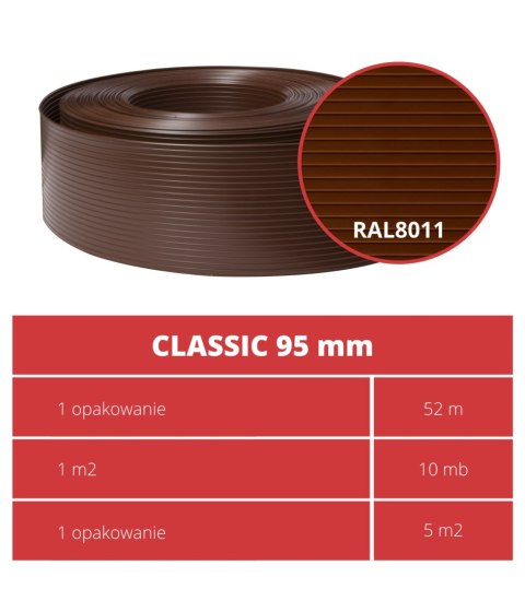 Taśma ogrodzeniowa 52mb Thermoplast® CLASSIC LINE 9,5cm BRĄZ Taśma ogrodzeniowa 52mb Thermoplast® CLASSIC LINE 9,5cm BRĄZ