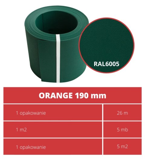 Taśma ogrodzeniowa ROLKA 26mb ORANGE 19cm PROTECTO™ ZIELONA Taśma ogrodzeniowa ROLKA 26mb ORANGE 19cm PROTECTO™ ZIELONA