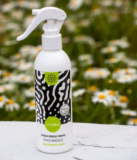 Odświeżacz powietrza pomarańczowo-lawendowy butelka 250ml KLAREKO Pachnidło Odświeżacz powietrza pomarańczowo-lawendowy butelka 250ml KLAREKO Pachnidło