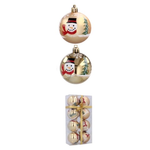 Bombki choinkowe 8cm kpl 6 szt ZŁOTE W4 Bombki choinkowe 8cm kpl 6 szt ZŁOTE W4
