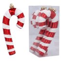 Zawieszki "CUKIERKOWA LASKA" 13cm - Komplet 4 szt. - Kolor: BOŻONARODZENIOWA CZERWIEŃ