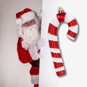 Zawieszki "CUKIERKOWA LASKA" 13cm - Komplet 4 szt. - Kolor: BOŻONARODZENIOWA CZERWIEŃ