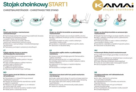 Stojak choinkowy KAMAI START 1 do drzewka 2,0m ZIELONY NOWY Stojak choinkowy KAMAI START 1 do drzewka 2,0m ZIELONY NOWY