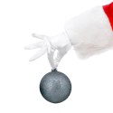 Zestaw bombek choinkowych 8cm- 16szt odcienie szarości