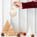 Komplet 19 Bombek Choinkowych Kamai Christmas Decoration® - Kolor Szampański z Gwiazdą na Czubek