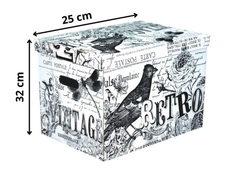 Pudełko dekoracyjne, porządkowe 320x250x185 mm RETRO Pudełko dekoracyjne, porządkowe 320x250x185 mm RETRO