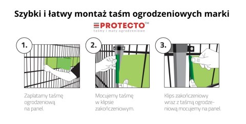 Taśma ogrodzeniowa PASKI 6 x 2,55mb ORANGE 19cm PROTECTO™ SZARA + 12 klipsów GRATIS Taśma ogrodzeniowa PASKI 6 x 2,55mb ORANGE 19cm PROTECTO™ SZARA + 12 klipsów GRATIS
