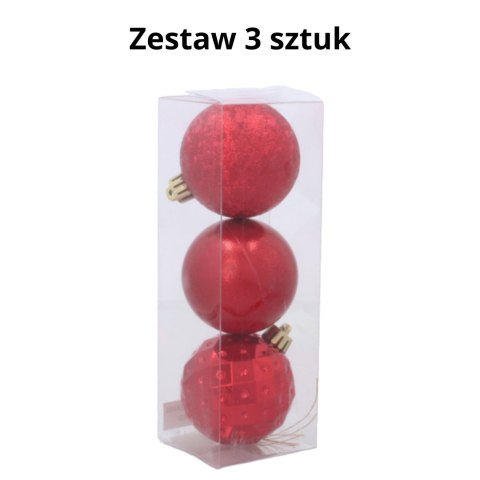 ZESTAW 3 EKSKLUZYWNYCH BOMBEK CHOINKOWYCH O RÓŻNYM WYGLĄDZIE. KOLOR: CZERWONY ZESTAW 3 EKSKLUZYWNYCH BOMBEK CHOINKOWYCH O RÓŻNYM WYGLĄDZIE. KOLOR: CZERWONY
