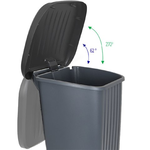 Kosz z pedałem 100L czarny Kosz z pedałem 100L czarny