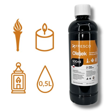 Paliwo olej do lamp, pochodni i świec 500ml CYTRYNOWY Paliwo olej do lamp, pochodni i świec 500ml CYTRYNOWY