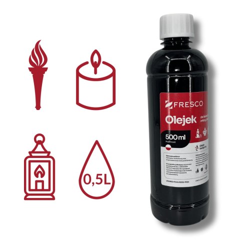 Paliwo olej do lamp, pochodni i świec 500ml TRUSKAWKA Paliwo olej do lamp, pochodni i świec 500ml TRUSKAWKA