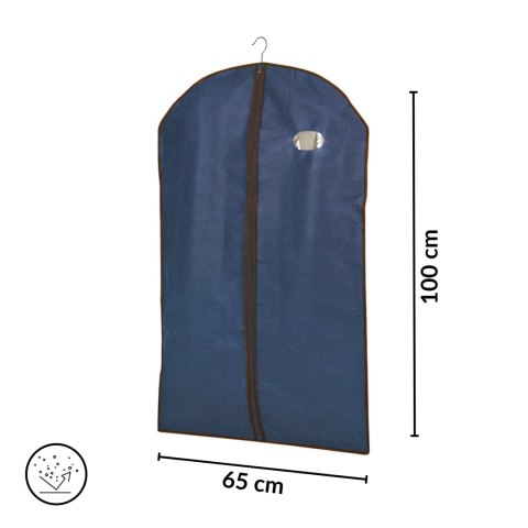 BLUE niebieski organizer na płaszcz 65x100cm BLUE niebieski organizer na płaszcz 65x100cm
