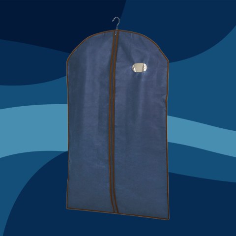 BLUE niebieski organizer na płaszcz 65x100cm BLUE niebieski organizer na płaszcz 65x100cm