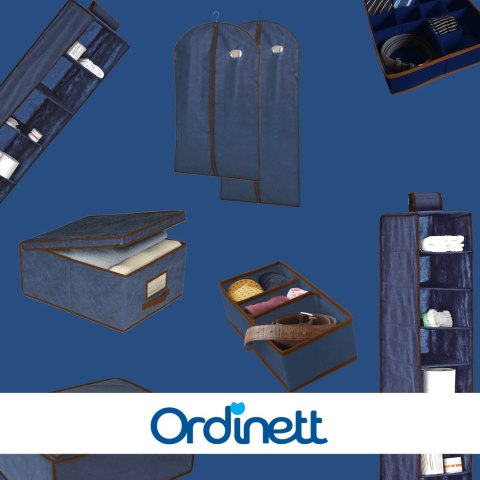 BLUE niebieski organizer na płaszcz 65x100cm BLUE niebieski organizer na płaszcz 65x100cm