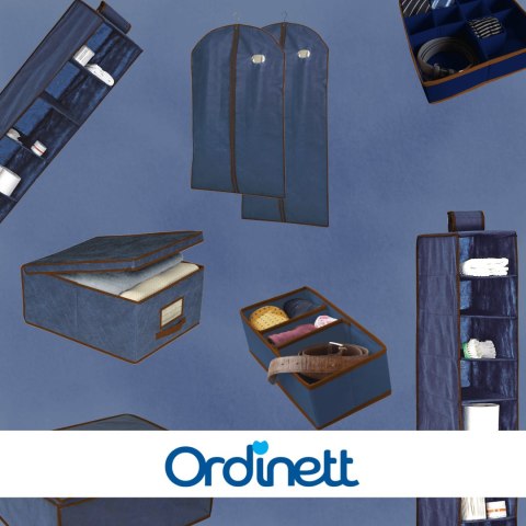 BLUE niebieski organizer na płaszcz 65x100cm BLUE niebieski organizer na płaszcz 65x100cm