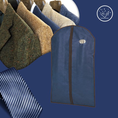 BLUE niebieski organizer na płaszcz 65x100cm BLUE niebieski organizer na płaszcz 65x100cm