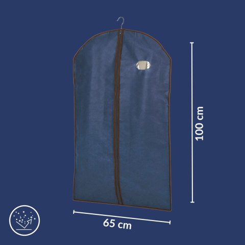 BLUE niebieski organizer na płaszcz 65x100cm BLUE niebieski organizer na płaszcz 65x100cm