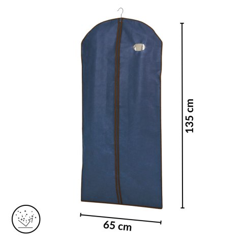 BLUE niebieski organizer na płaszcz 65x135cm BLUE niebieski organizer na płaszcz 65x135cm