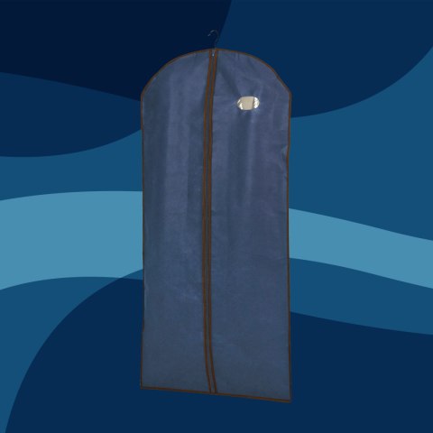 BLUE niebieski organizer na płaszcz 65x135cm BLUE niebieski organizer na płaszcz 65x135cm