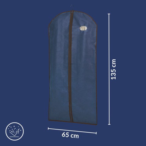 BLUE niebieski organizer na płaszcz 65x135cm BLUE niebieski organizer na płaszcz 65x135cm