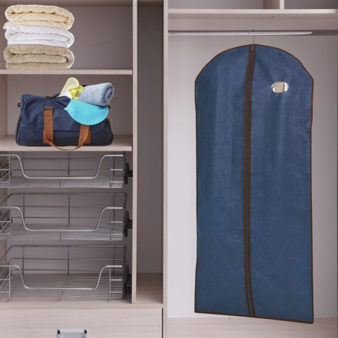 BLUE niebieski organizer na płaszcz 65x135cm BLUE niebieski organizer na płaszcz 65x135cm