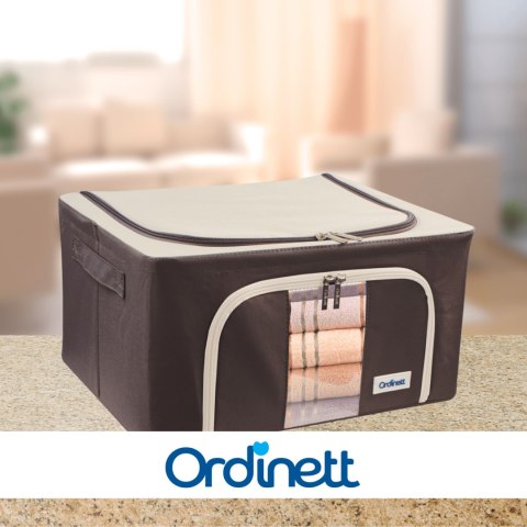 Brązowy organizer Kamai Gio Style z utwardzonymi ściankami, bocznymi uchwytami i okienkiem, pojemność 24L Brązowy organizer Kamai Gio Style z utwardzonymi ściankami, bocznymi uchwytami i okienkiem, pojemność 24L