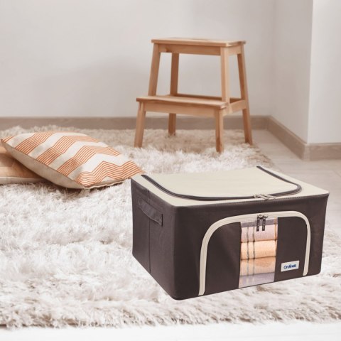 Brązowy organizer Kamai Gio Style z utwardzonymi ściankami, bocznymi uchwytami i okienkiem, pojemność 24L Brązowy organizer Kamai Gio Style z utwardzonymi ściankami, bocznymi uchwytami i okienkiem, pojemność 24L