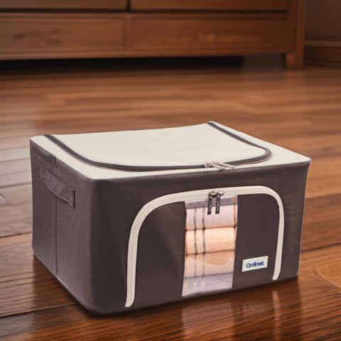 Brązowy organizer Kamai Gio Style z utwardzonymi ściankami, bocznymi uchwytami i okienkiem, pojemność 24L Brązowy organizer Kamai Gio Style z utwardzonymi ściankami, bocznymi uchwytami i okienkiem, pojemność 24L