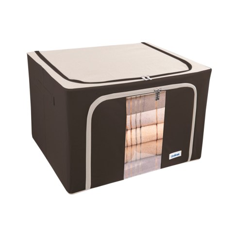 Brązowy organizer Kamai Gio Style z utwardzonymi ściankami, bocznymi uchwytami i okienkiem, pojemność 66L Brązowy organizer Kamai Gio Style z utwardzonymi ściankami, bocznymi uchwytami i okienkiem, pojemność 66L
