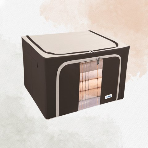 Brązowy organizer Kamai Gio Style z utwardzonymi ściankami, bocznymi uchwytami i okienkiem, pojemność 66L Brązowy organizer Kamai Gio Style z utwardzonymi ściankami, bocznymi uchwytami i okienkiem, pojemność 66L