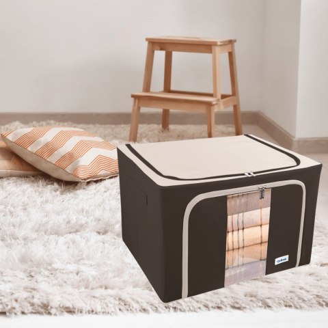Brązowy organizer Kamai Gio Style z utwardzonymi ściankami, bocznymi uchwytami i okienkiem, pojemność 66L Brązowy organizer Kamai Gio Style z utwardzonymi ściankami, bocznymi uchwytami i okienkiem, pojemność 66L