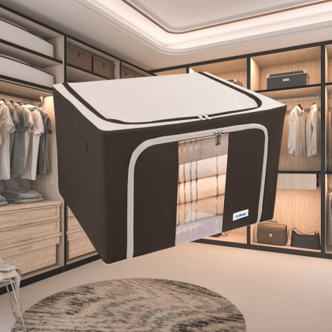 Brązowy organizer Kamai Gio Style z utwardzonymi ściankami, bocznymi uchwytami i okienkiem, pojemność 66L Brązowy organizer Kamai Gio Style z utwardzonymi ściankami, bocznymi uchwytami i okienkiem, pojemność 66L