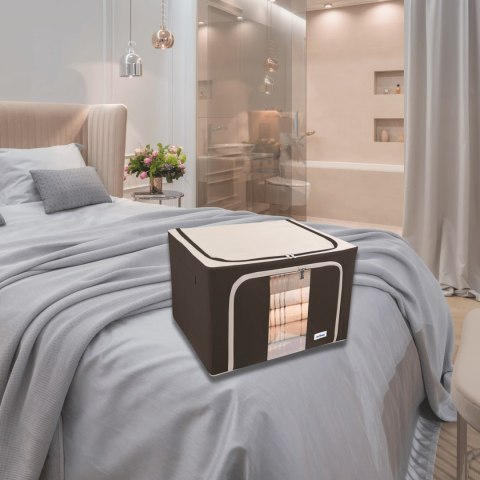 Brązowy organizer Kamai Gio Style z utwardzonymi ściankami, bocznymi uchwytami i okienkiem, pojemność 66L Brązowy organizer Kamai Gio Style z utwardzonymi ściankami, bocznymi uchwytami i okienkiem, pojemność 66L