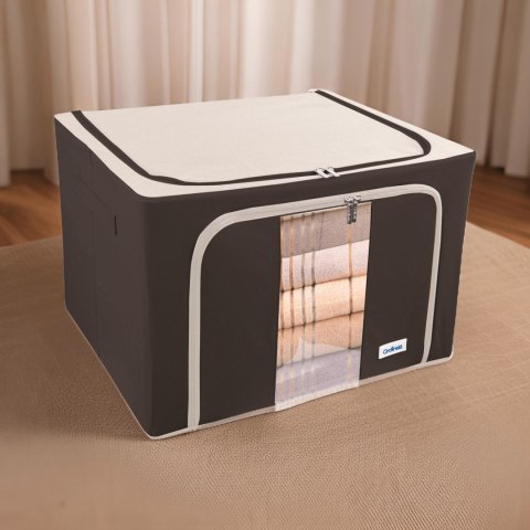 Brązowy organizer Kamai Gio Style z utwardzonymi ściankami, bocznymi uchwytami i okienkiem, pojemność 66L Brązowy organizer Kamai Gio Style z utwardzonymi ściankami, bocznymi uchwytami i okienkiem, pojemność 66L