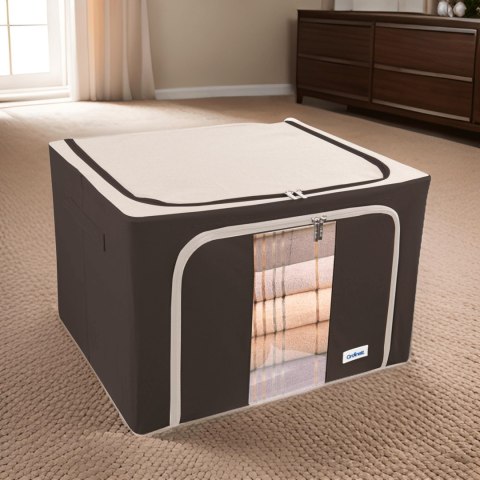 Brązowy organizer Kamai Gio Style z utwardzonymi ściankami, bocznymi uchwytami i okienkiem, pojemność 66L Brązowy organizer Kamai Gio Style z utwardzonymi ściankami, bocznymi uchwytami i okienkiem, pojemność 66L