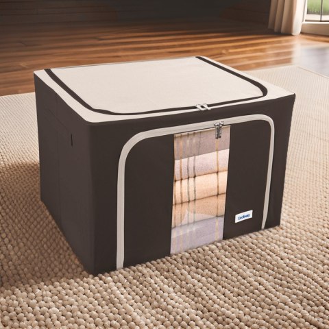 Brązowy organizer Kamai Gio Style z utwardzonymi ściankami, bocznymi uchwytami i okienkiem, pojemność 66L Brązowy organizer Kamai Gio Style z utwardzonymi ściankami, bocznymi uchwytami i okienkiem, pojemność 66L