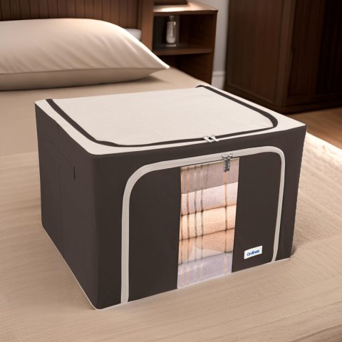 Brązowy organizer Kamai Gio Style z utwardzonymi ściankami, bocznymi uchwytami i okienkiem, pojemność 66L Brązowy organizer Kamai Gio Style z utwardzonymi ściankami, bocznymi uchwytami i okienkiem, pojemność 66L
