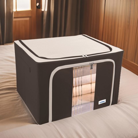 Brązowy organizer Kamai Gio Style z utwardzonymi ściankami, bocznymi uchwytami i okienkiem, pojemność 66L Brązowy organizer Kamai Gio Style z utwardzonymi ściankami, bocznymi uchwytami i okienkiem, pojemność 66L