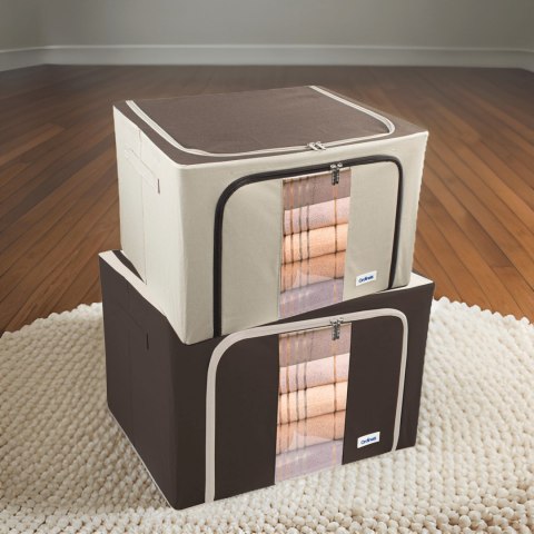 Brązowy organizer Kamai Gio Style z utwardzonymi ściankami, bocznymi uchwytami i okienkiem, pojemność 66L Brązowy organizer Kamai Gio Style z utwardzonymi ściankami, bocznymi uchwytami i okienkiem, pojemność 66L